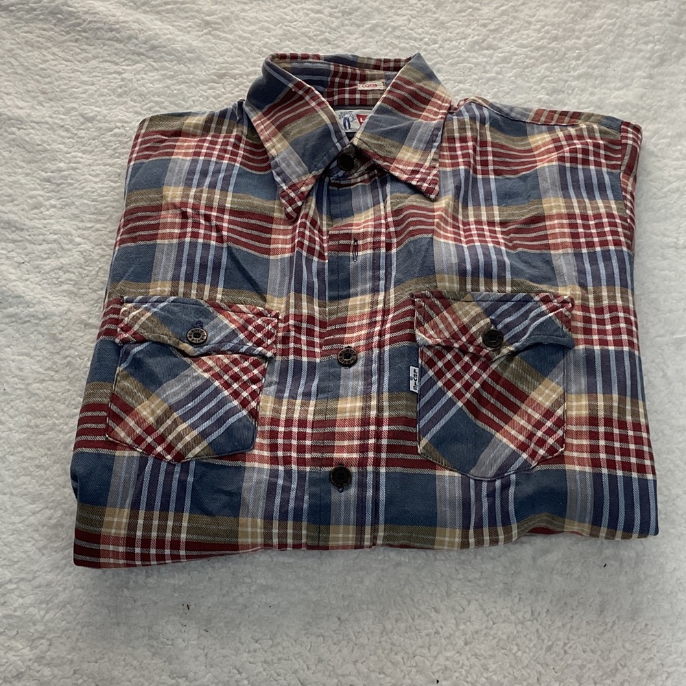 Kids Levi's Multicolor Plaid Casual Shirt Vintage 70's And 80's